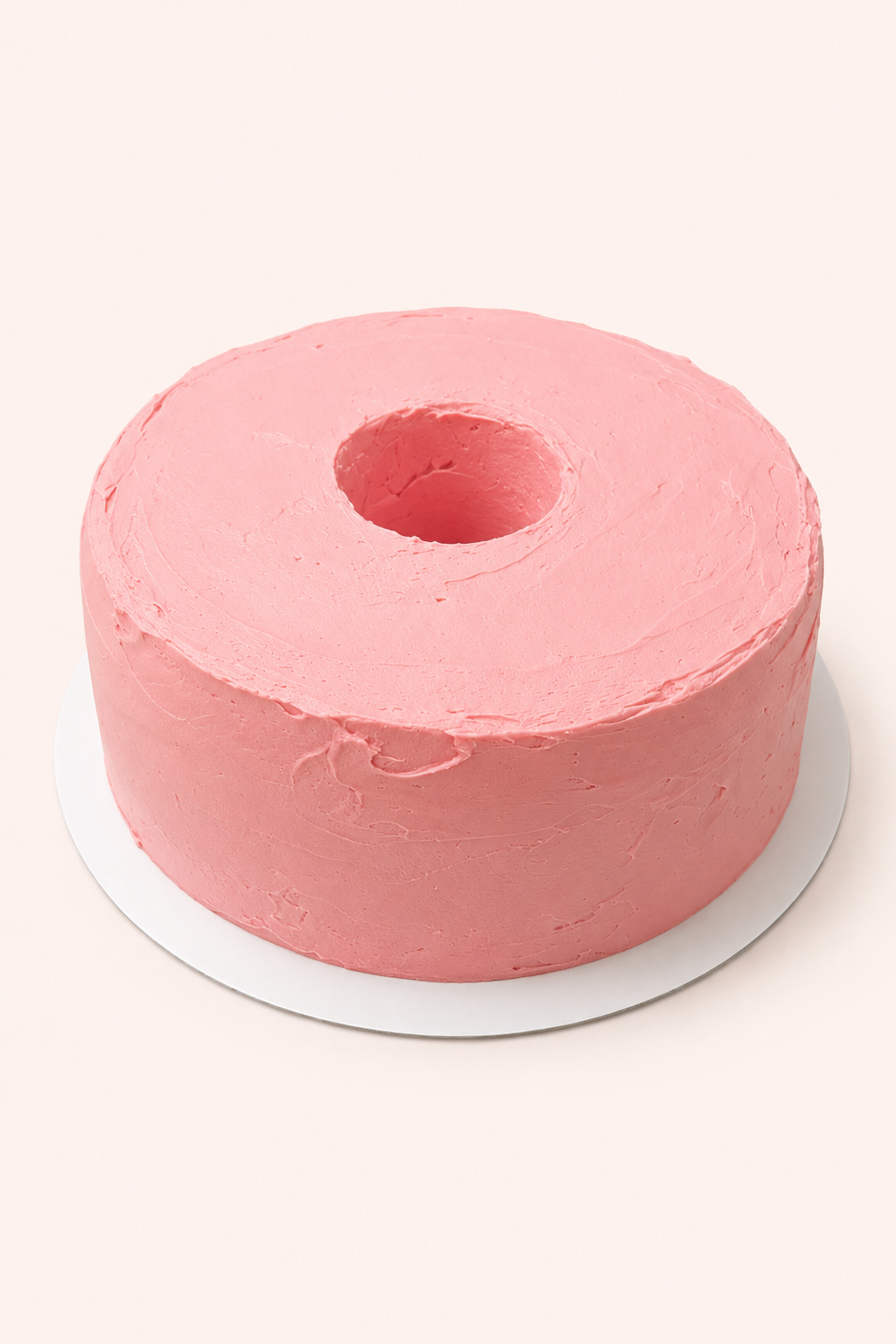 Strawberry Cake — pink frosted ring cake